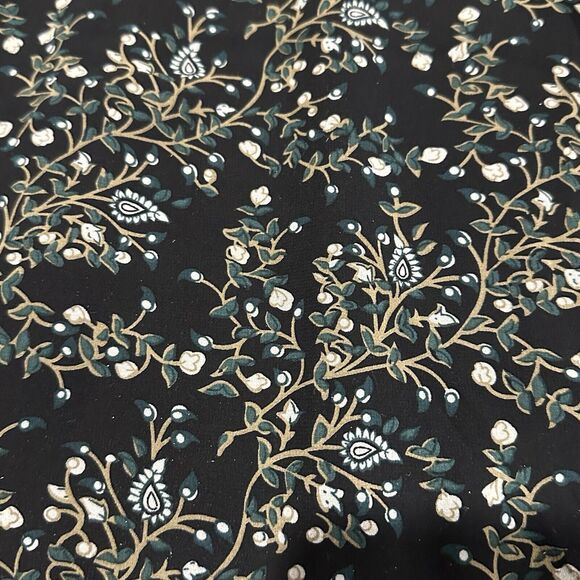 O.P.T. Black Floral Smocked Maxi Dress Whimsigoth Fairy Cottagecore Med Womens - Picture 13 of 14